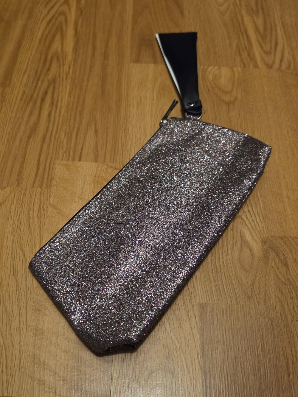 Mary Kay Glitter Wristlet Clutch in Silver-Tone Sparkle